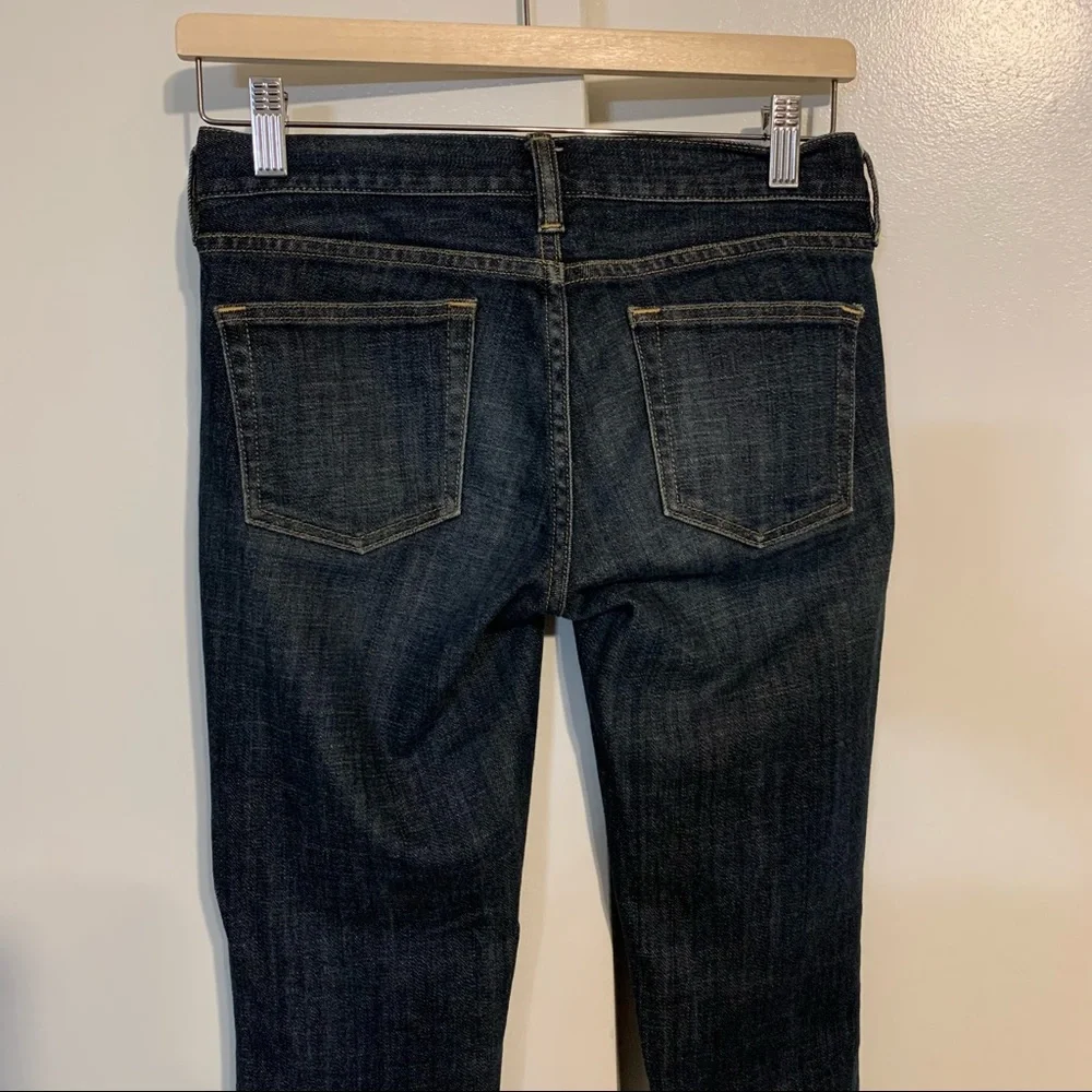 J. Crew stretch 26S matchstick whiskered denim jeans straight leg cotton blend